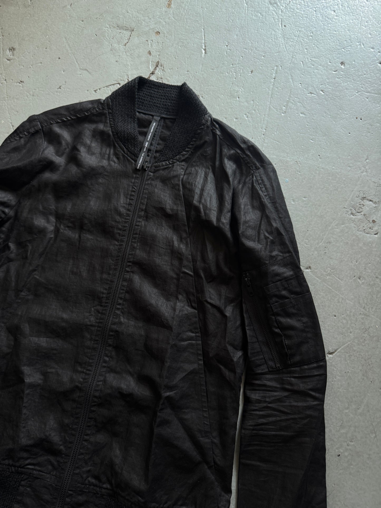 masahiko maruyama coated linen bomber jacket M