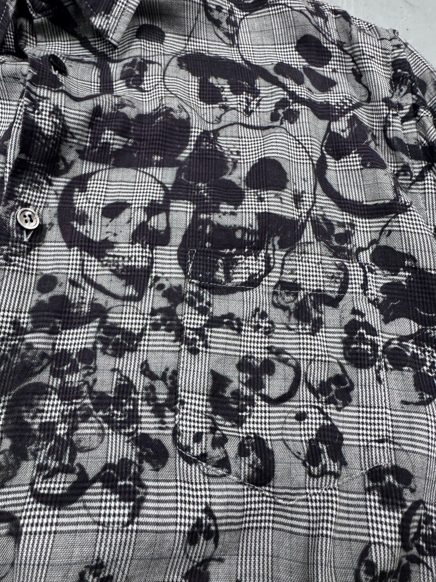 Nozomi Ishiguro Twist Sleeve Skull Shirt