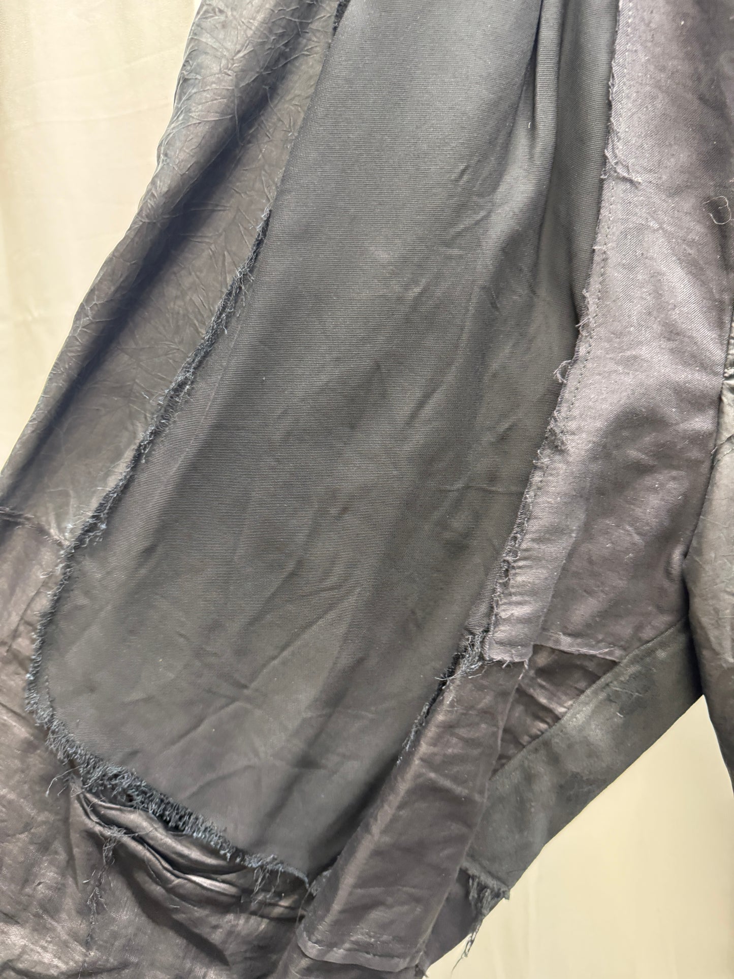 Olubiyi Thomas Patchwork Leayher and Organza Shorts