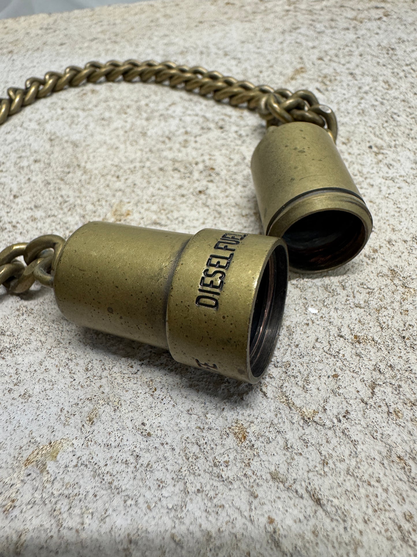 vintage diesel pill case belt chain