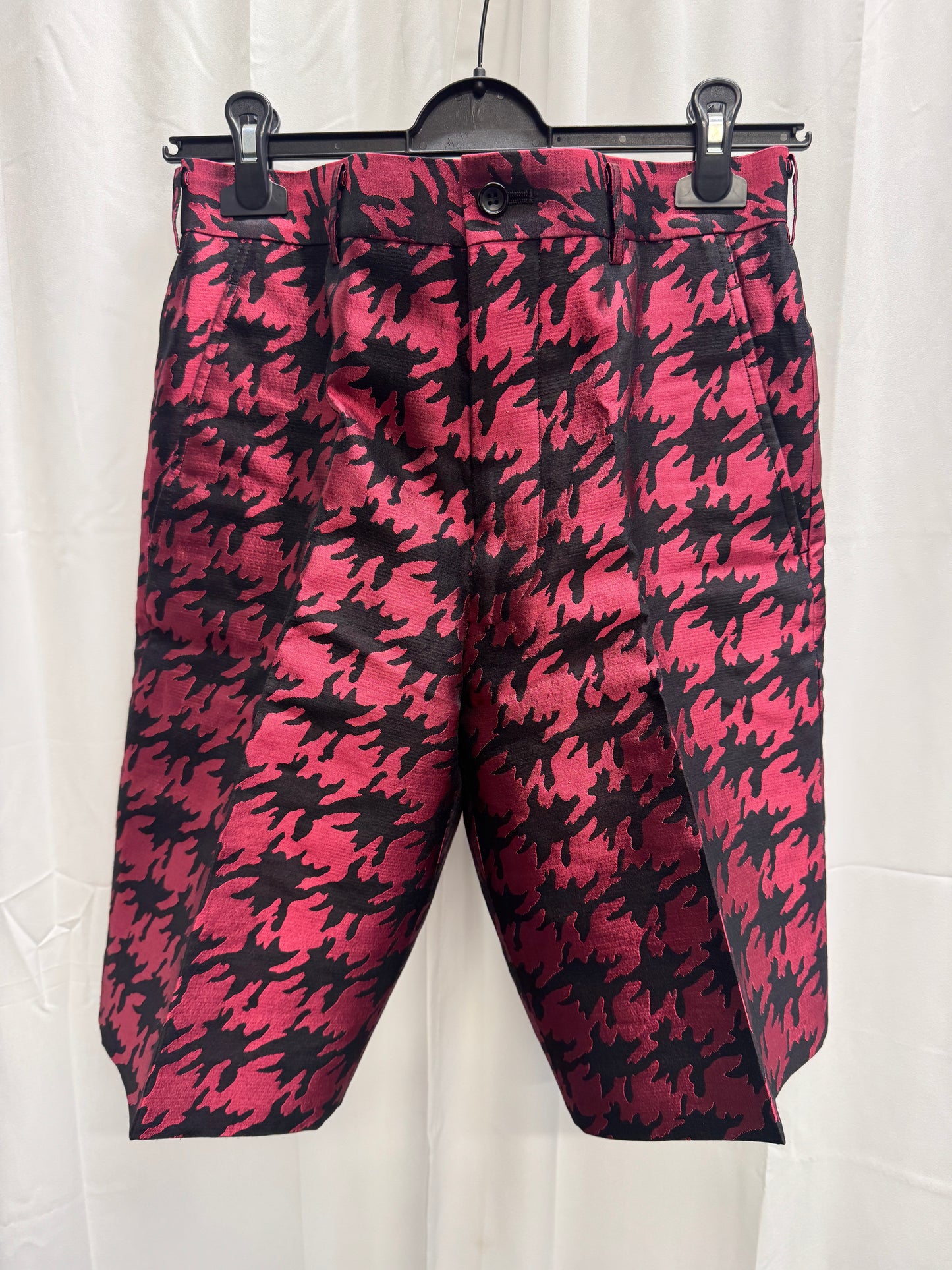 Comme Des Garcons Homme Plus SS15 Runway Enlarged Houndstooth / Camo 3D Shorts