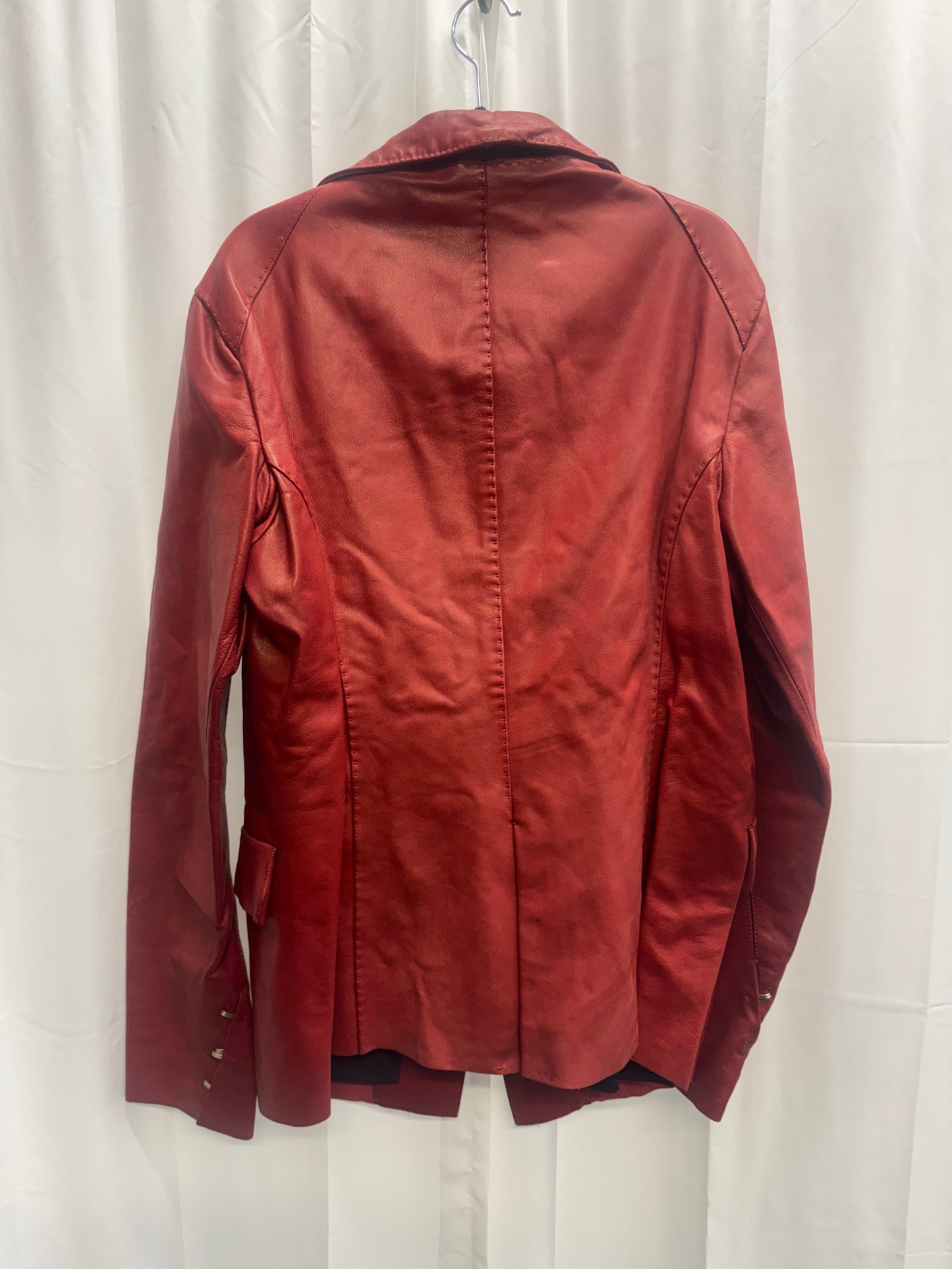 YOHAN SERFATY — In-Carnation AW09 Red Calfskin Clasped Blazer