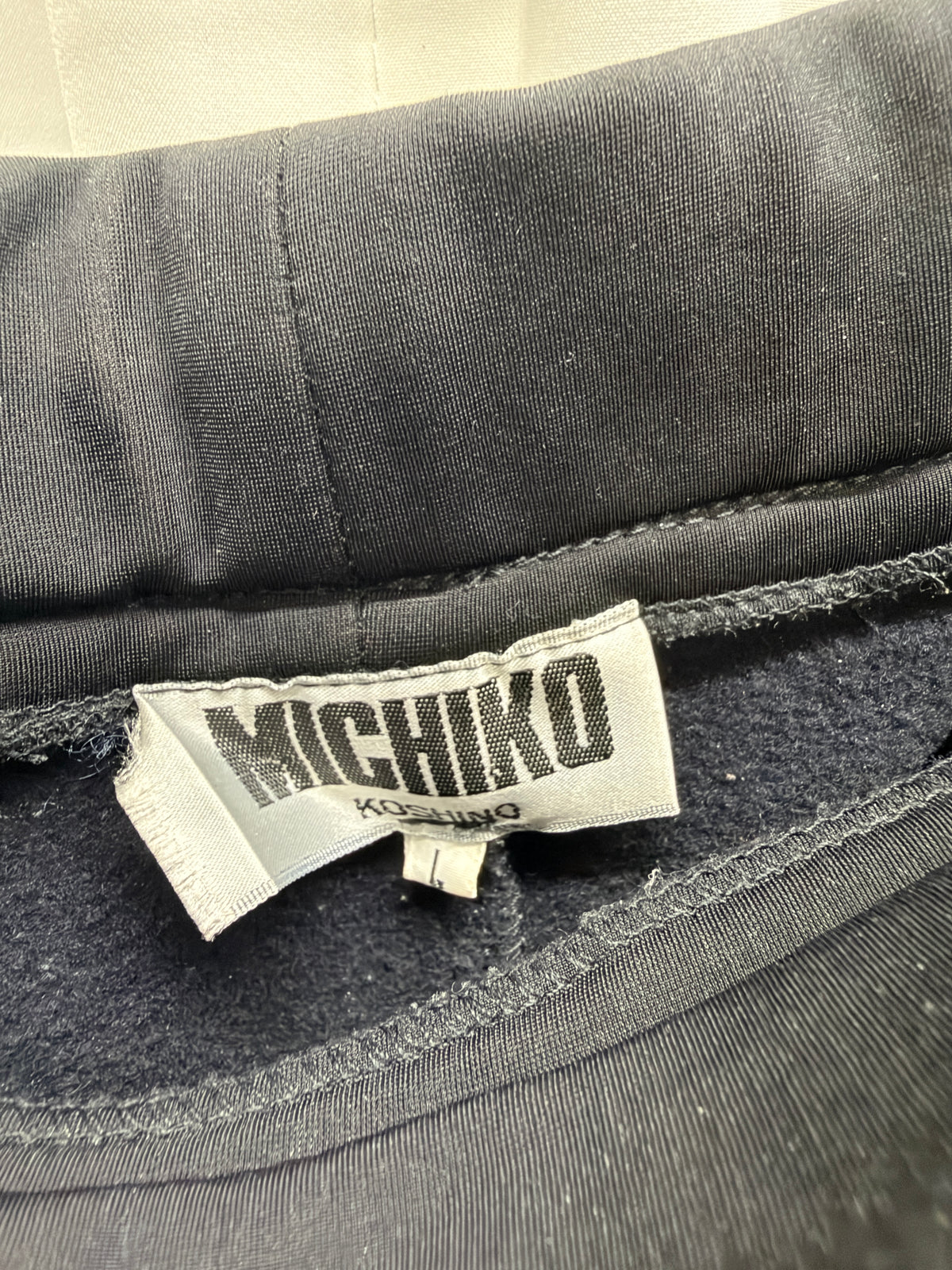 Michiko Koshino Leather & Scuba Panel Trousers