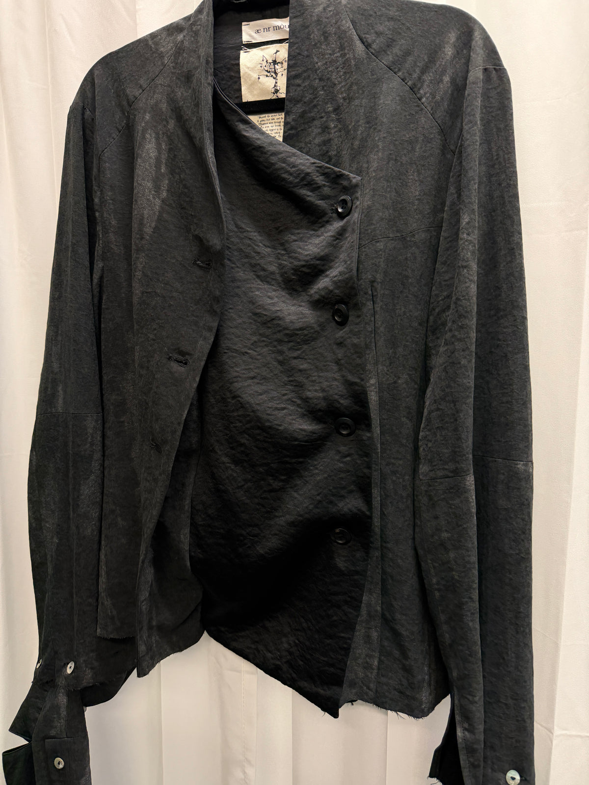 Aenrmous Charcoal Layered Fencing Jacket with Detachable Layered Glove Sleeves (M)