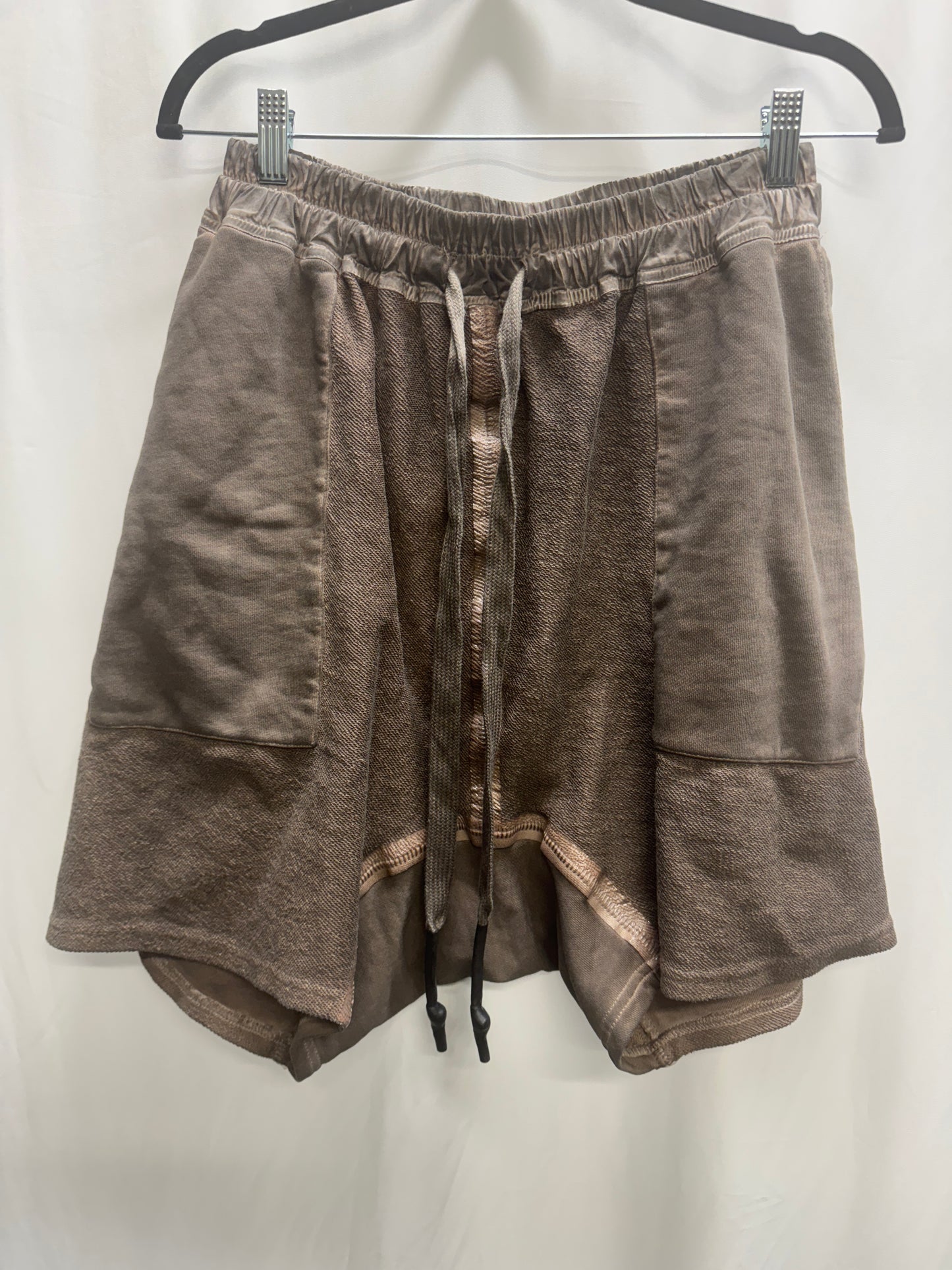isaac sellam tape seamed overlock drop crotch shorts