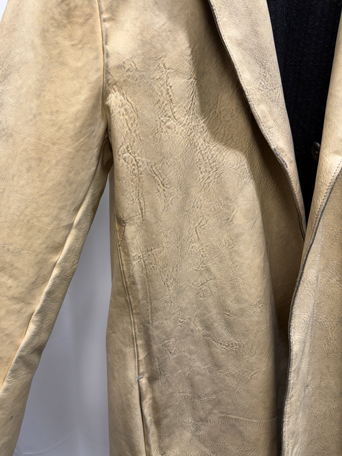 Carpe Diem 2005 Maurizio Altieri Textured Leather Crossover Jacket (L)