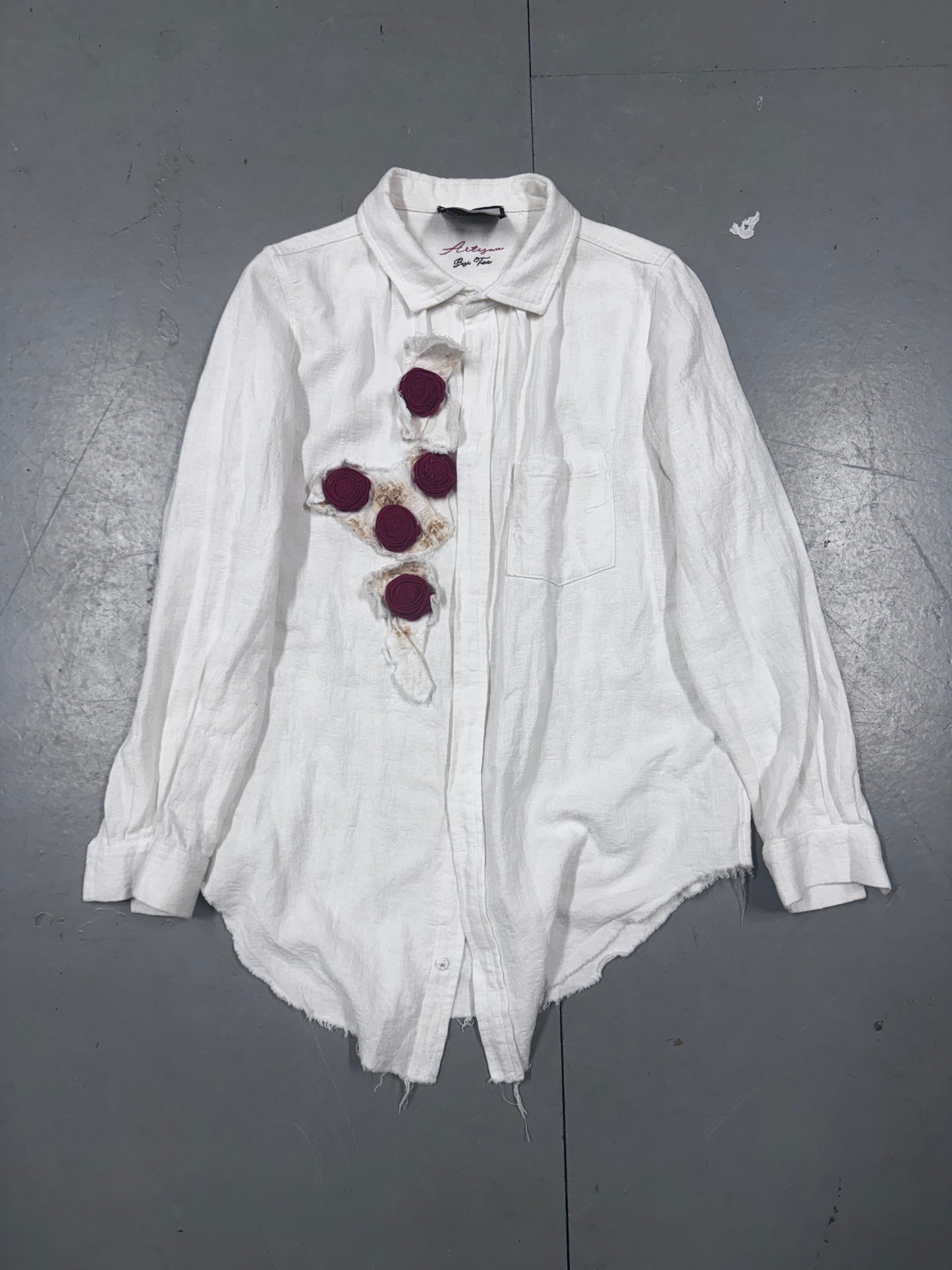 Ditto Catch Raw Linen Patched Shirt