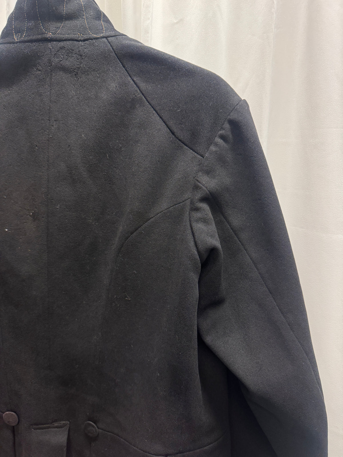 Antique Victorian Era 6 Button Tailored Wool Frock Jacket