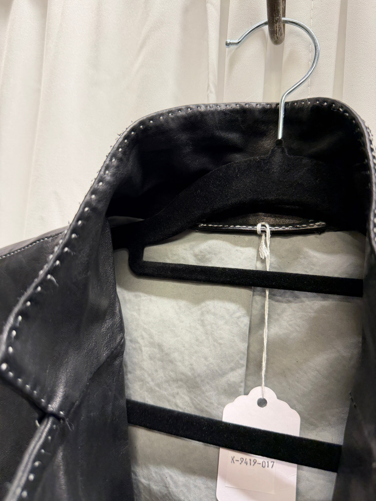 Carol Christian Poell SS06 Male U-Turn LM-2113/L ZAG-PTC/29 Garment-Dyed Leather Scarstitch Blazer (XL)