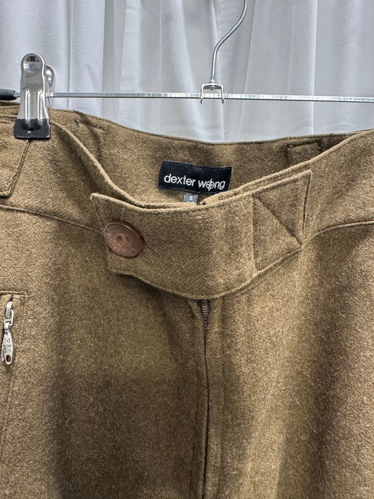 Dexter Wong c.2000 Velcro Astro Knee Felt Wool Trouser