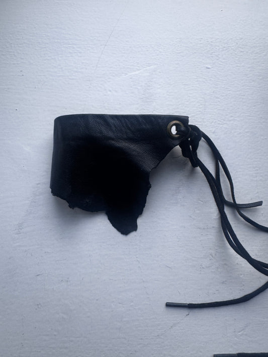 vintage leather bracelet / eye patch