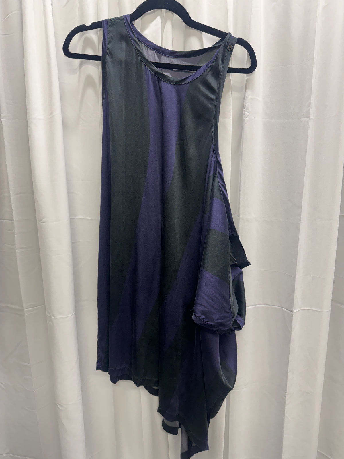 ann demeulemeester triple layered adjustable drape silk dress