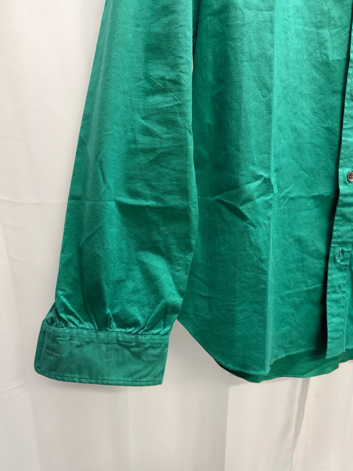 Masaki Matsushima 1990s Vivid Green Point Collar Shirt (S)