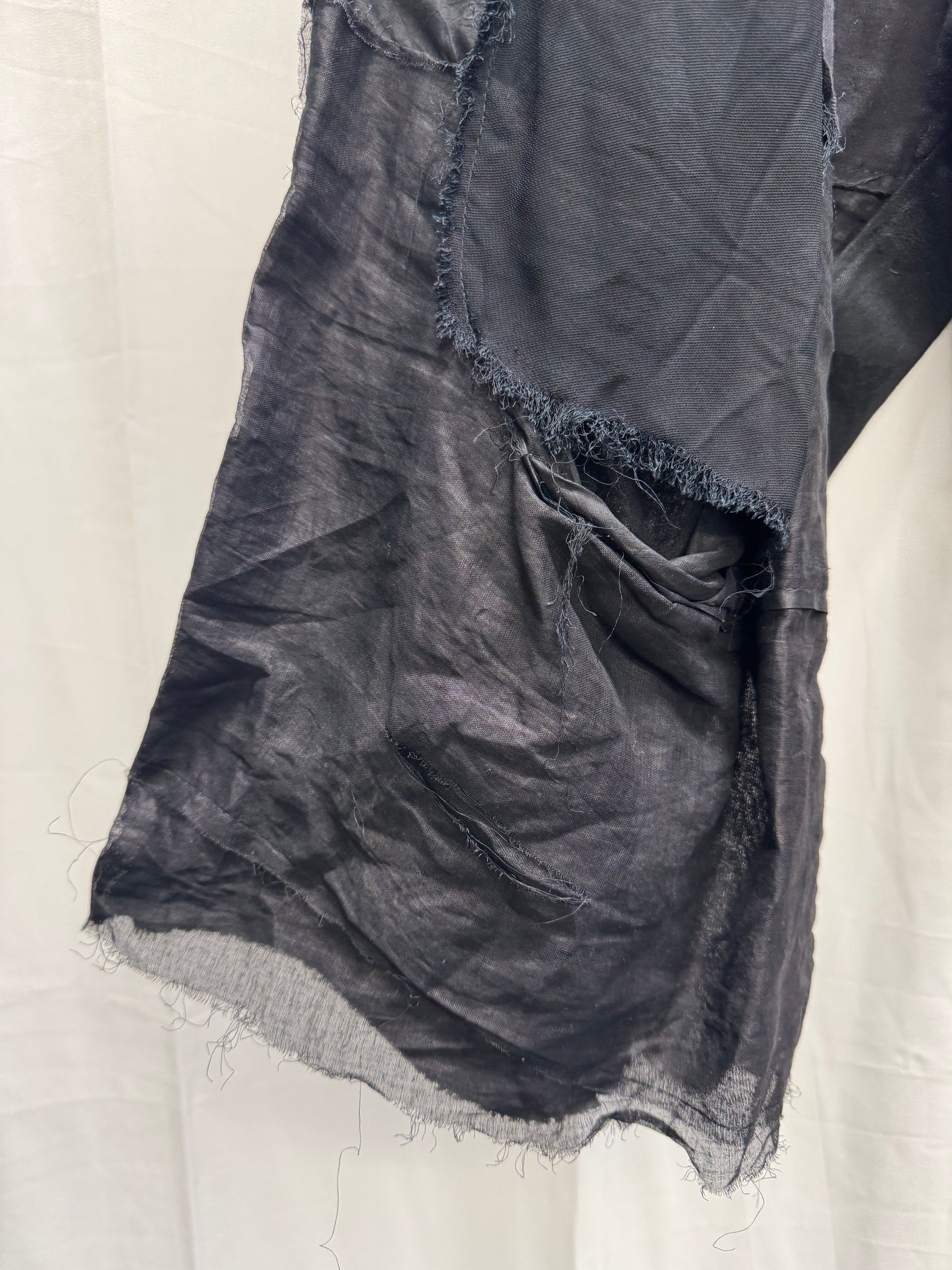 Olubiyi Thomas Patchwork Leayher and Organza Shorts