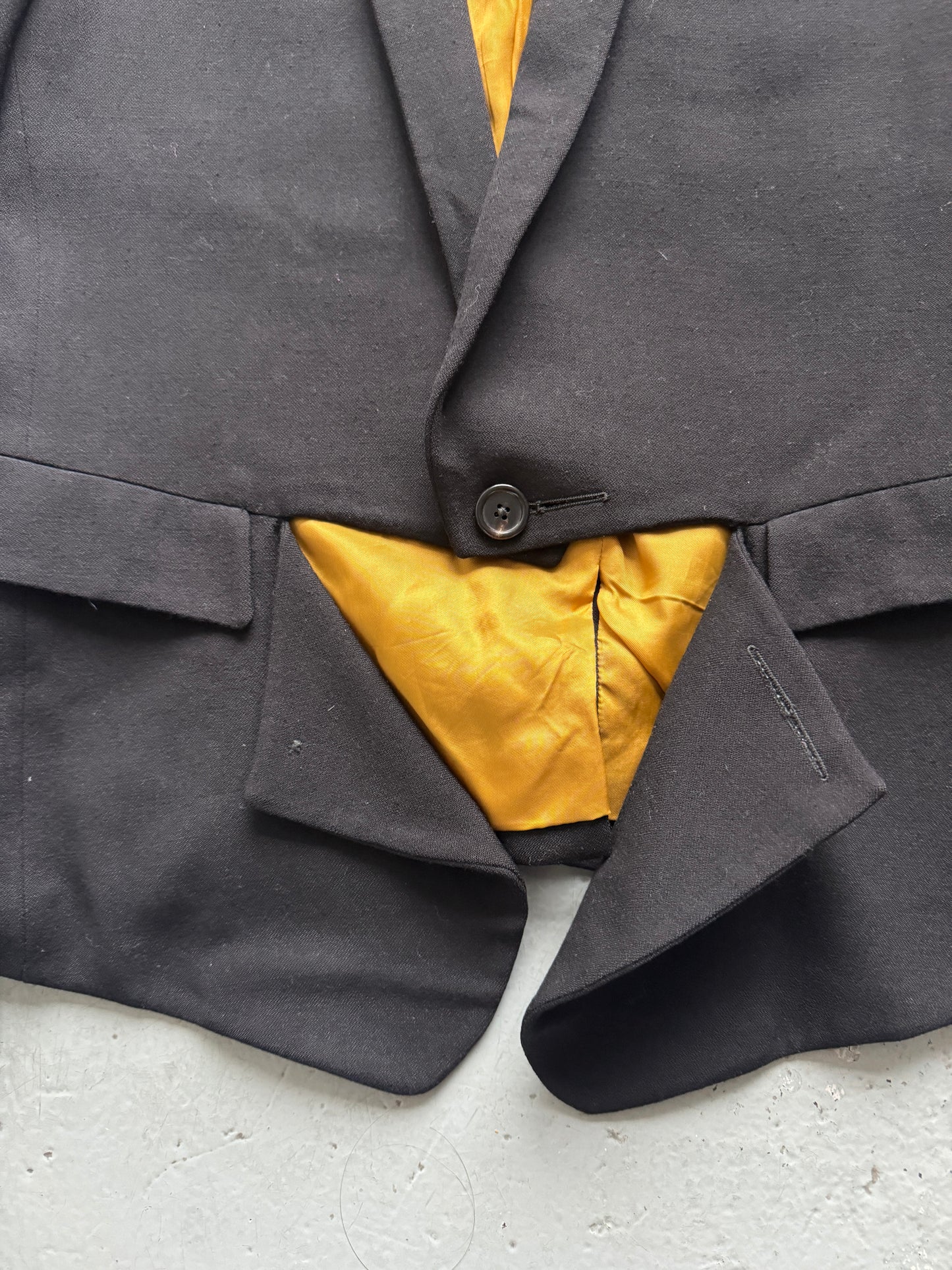 ann demeulemeester cut out tuxedo lapel blazer S