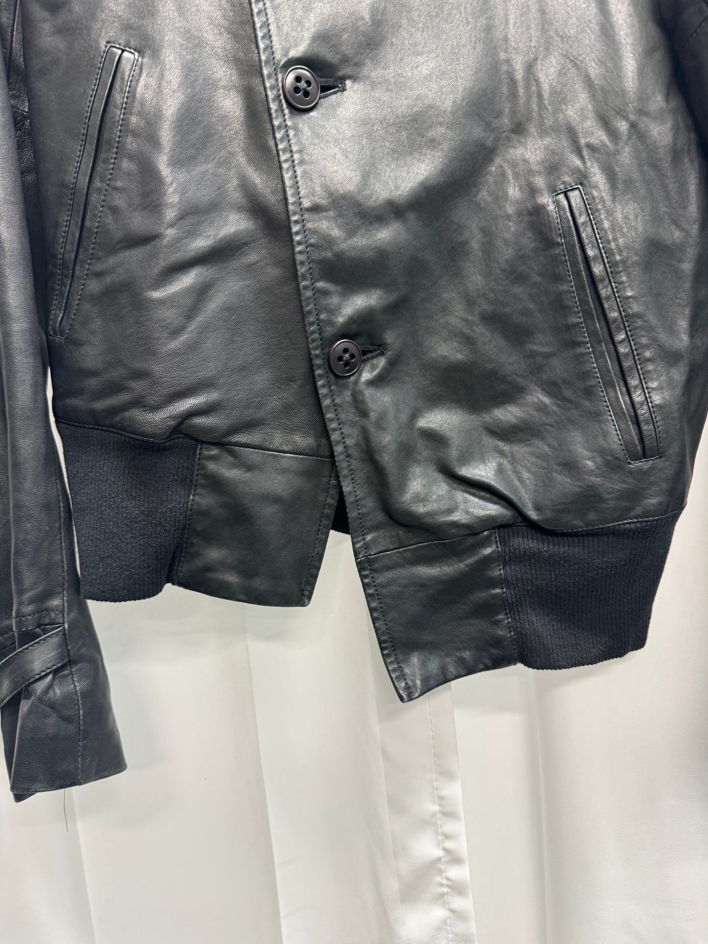 Ann Demeulemeester SS07 Runway Asymmetric Leather Bomber