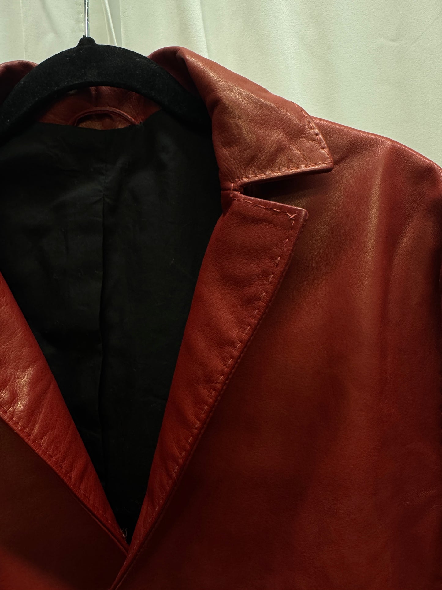 YOHAN SERFATY — In-Carnation AW09 Red Calfskin Clasped Blazer
