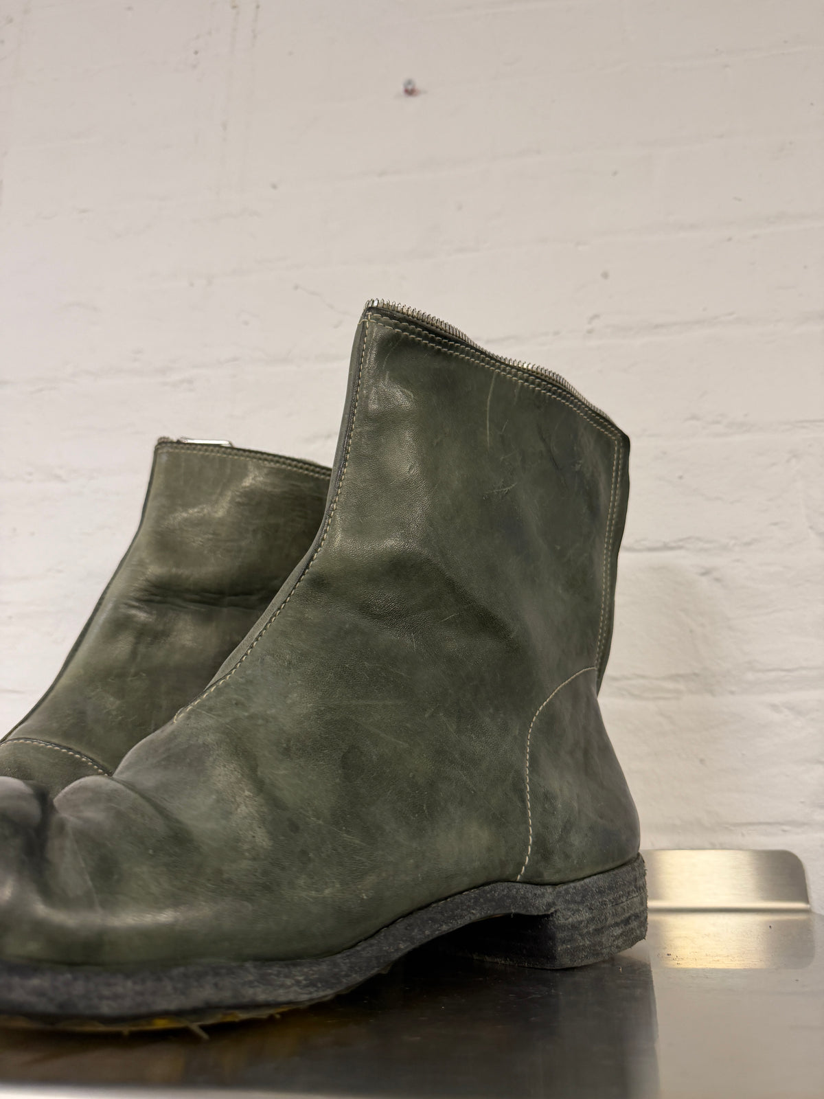 Carol Christian Poell Horse Leather Full Zip Boots (43)