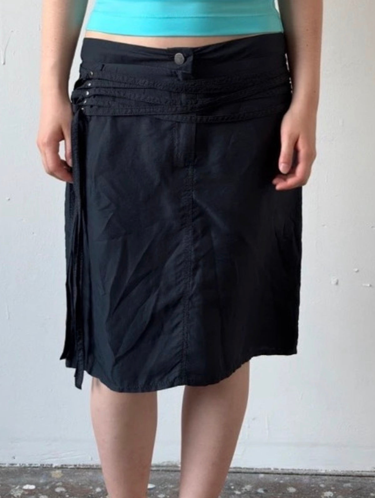 Veronique Branquinho SS03 Lace Wrapped Silk Skirt