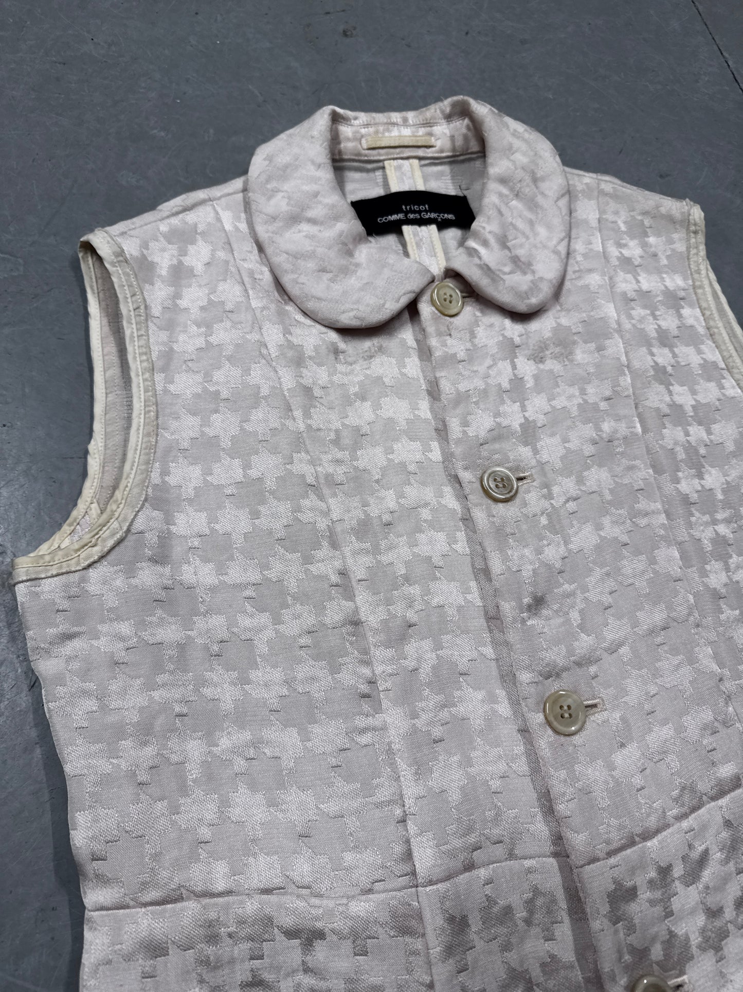 Comme Des Garçons Tricot Pearl Houndstooth Vest