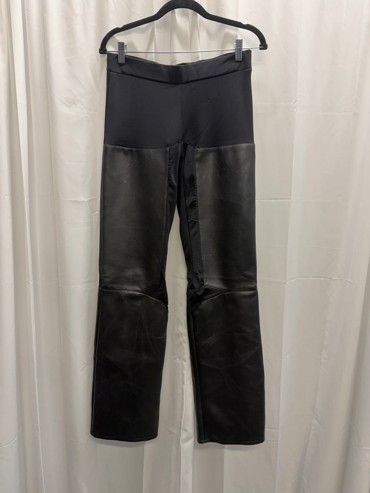 Michiko Koshino Leather & Scuba Panel Trousers
