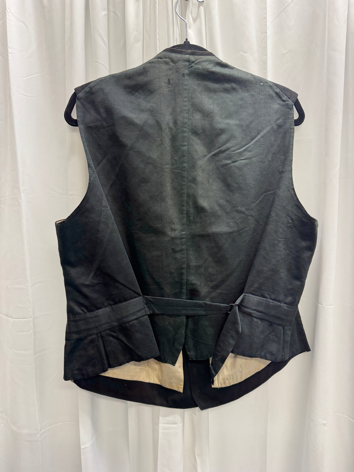 Antique c.1890-1910 Black Wool Waistcoat