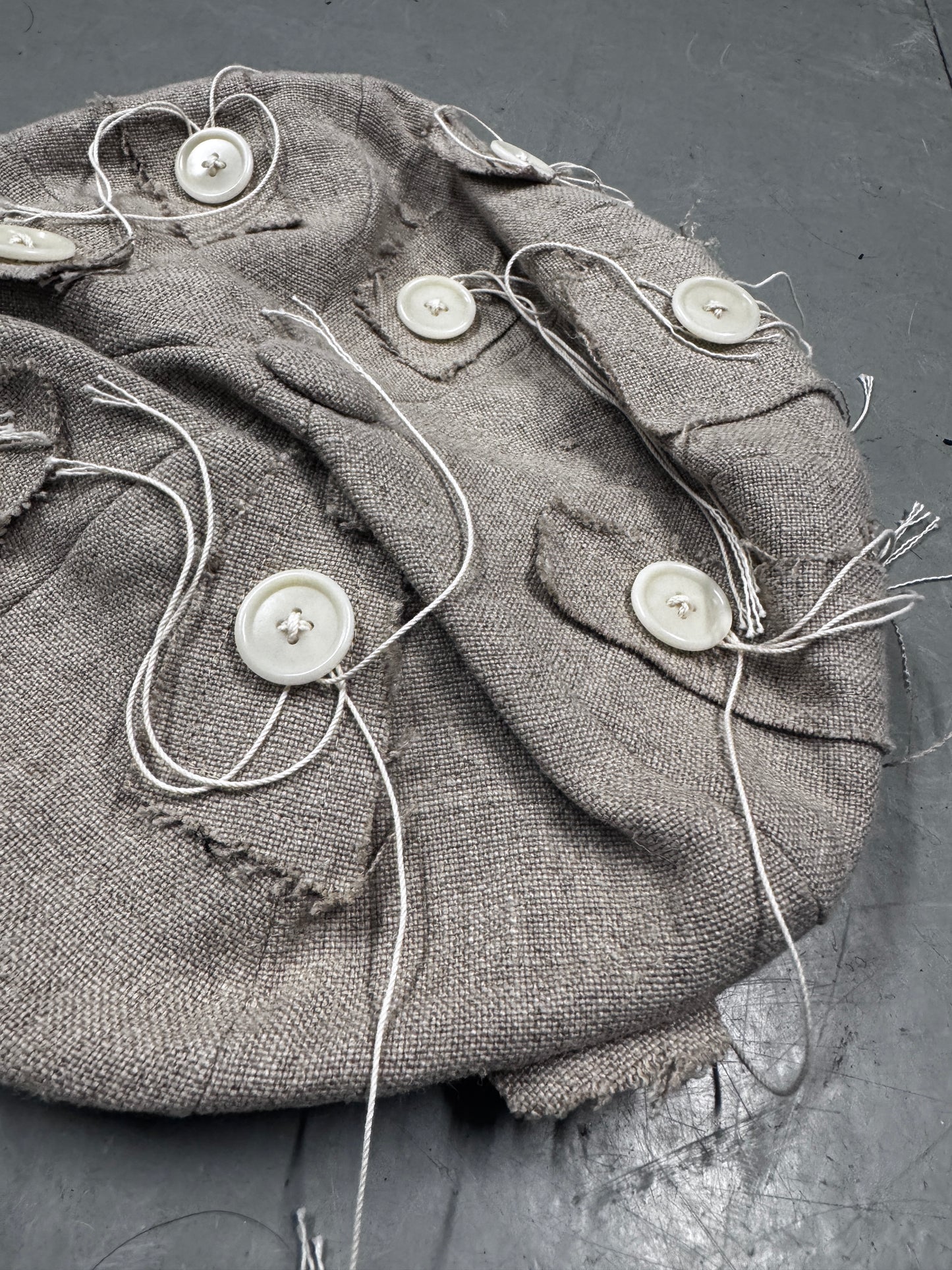 Christopher Nemeth Linen Button Hat