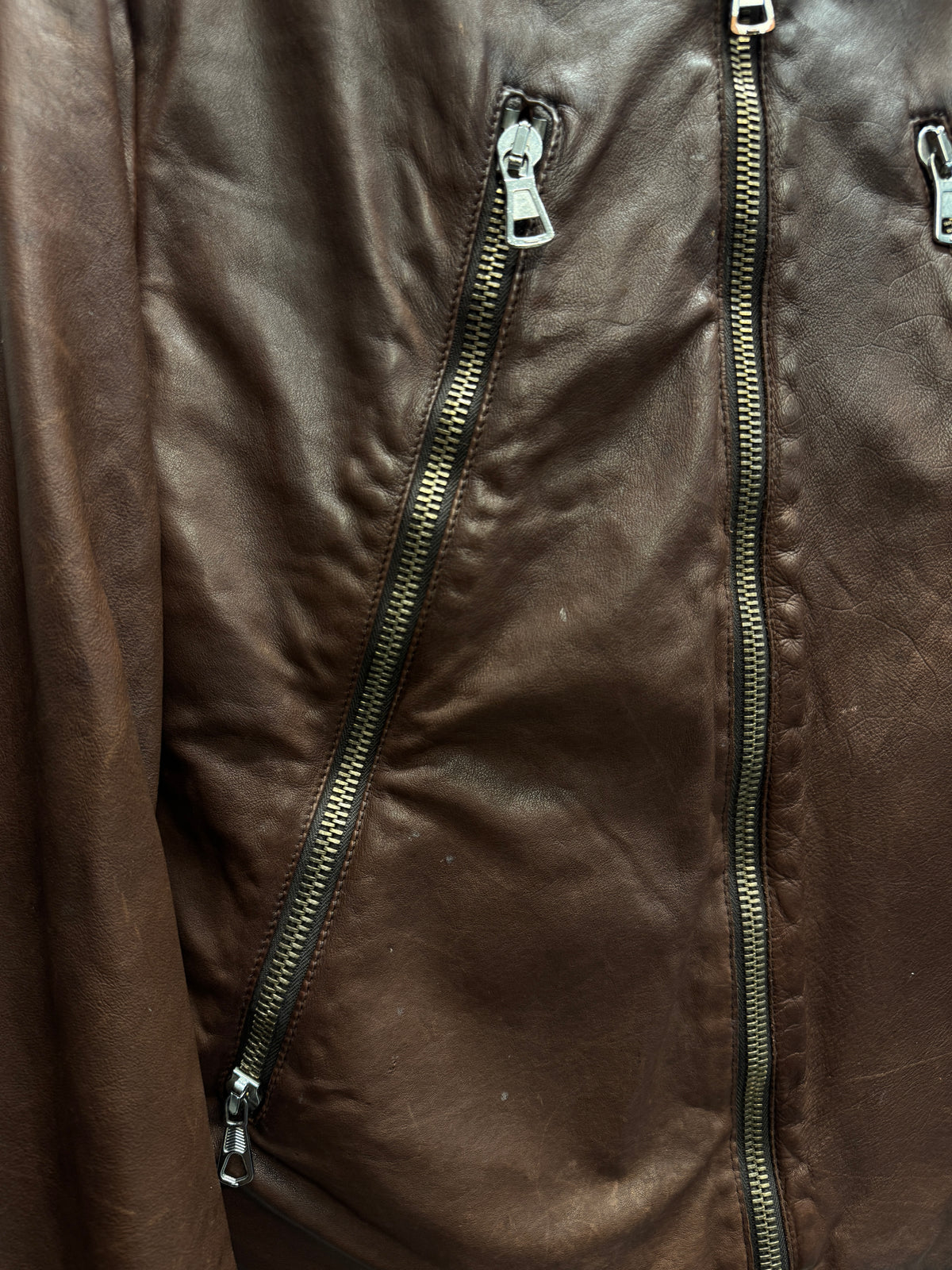 Maison Martin Margiela 04AW 5-Zip Leather Jacket