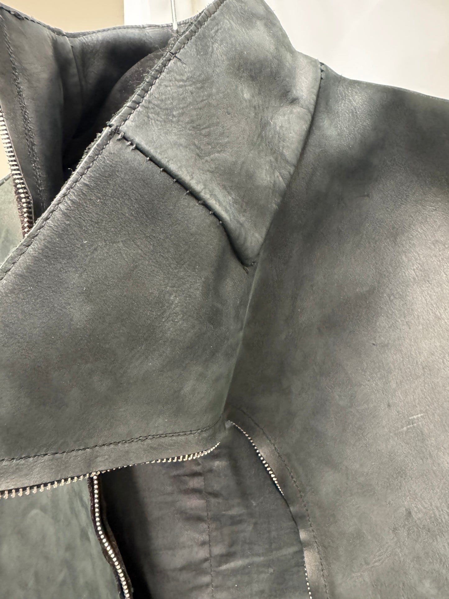 Obscur AW12 Sculpted Leather Point Jacket