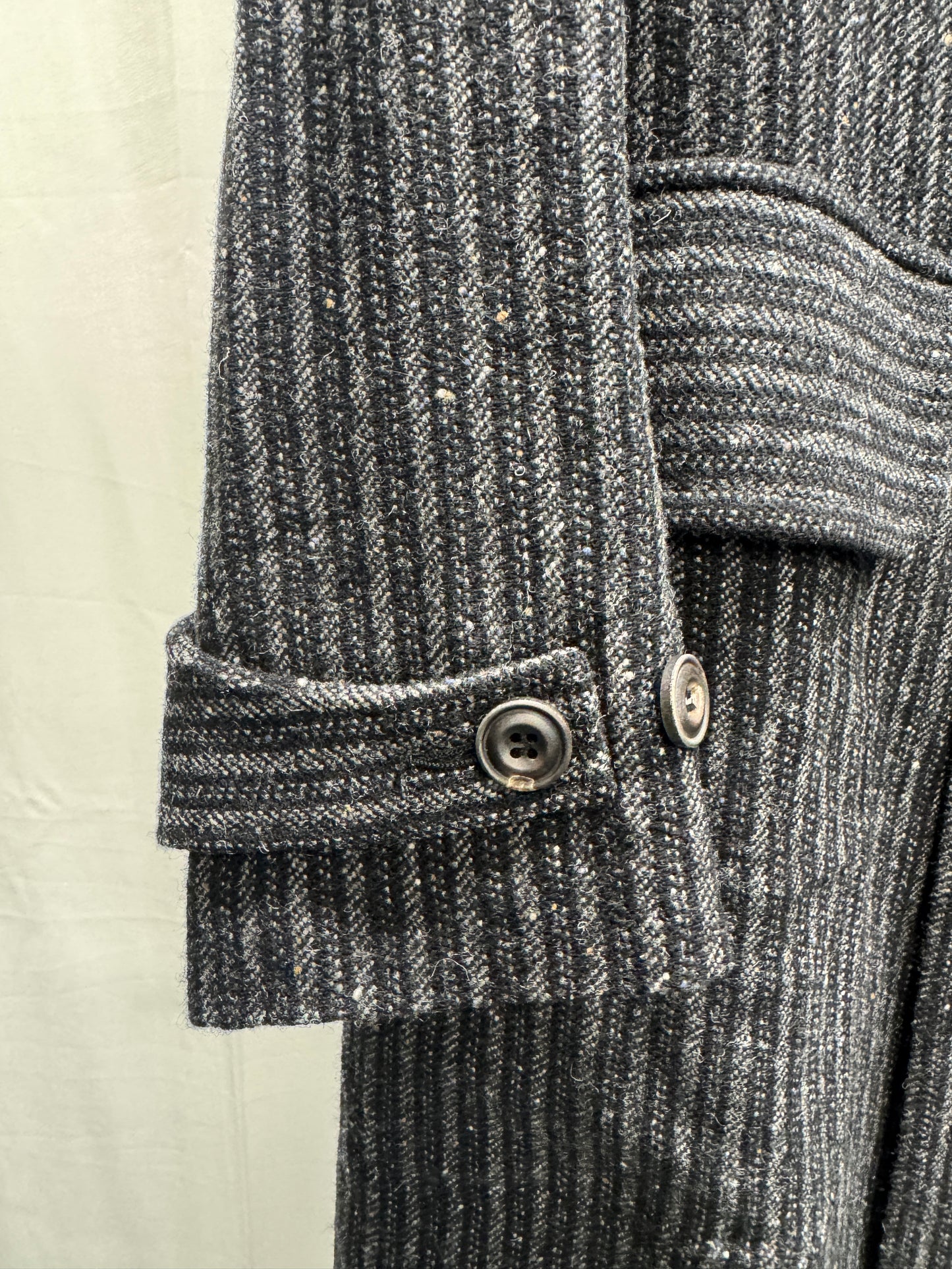 John Alexander Skelton CVIII Long Double Button High Neck Wool Coat