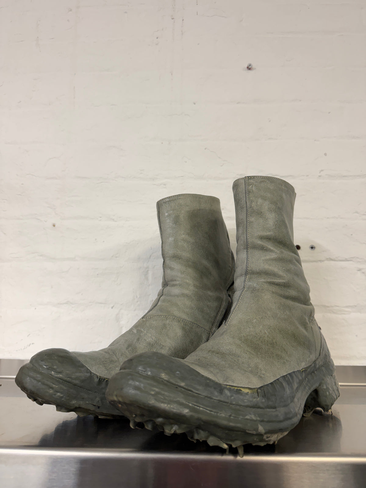 Carol Christian Poell Dripped Kangaroo Leather Tornado Boots (43)