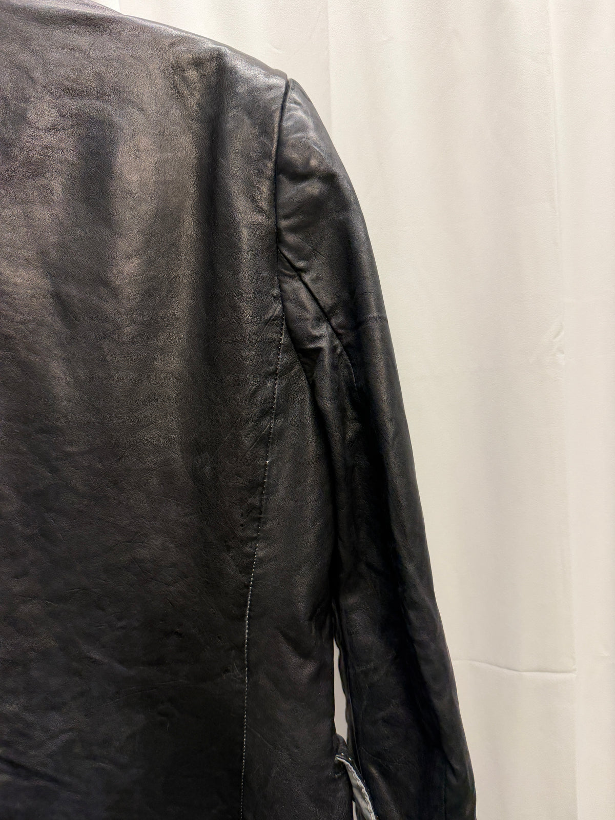 Carol Christian Poell SS06 Male U-Turn LM-2113/L ZAG-PTC/29 Garment-Dyed Leather Scarstitch Blazer (XL)