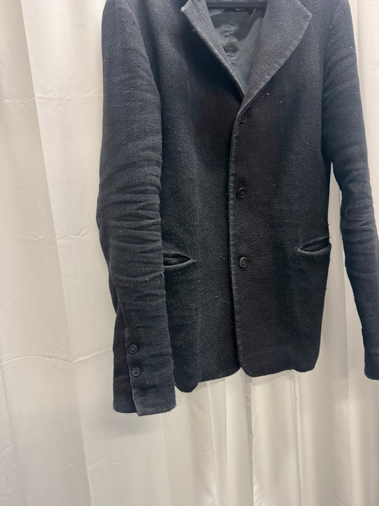 m.a+ woven wool anatomical tailored blazer jacket
