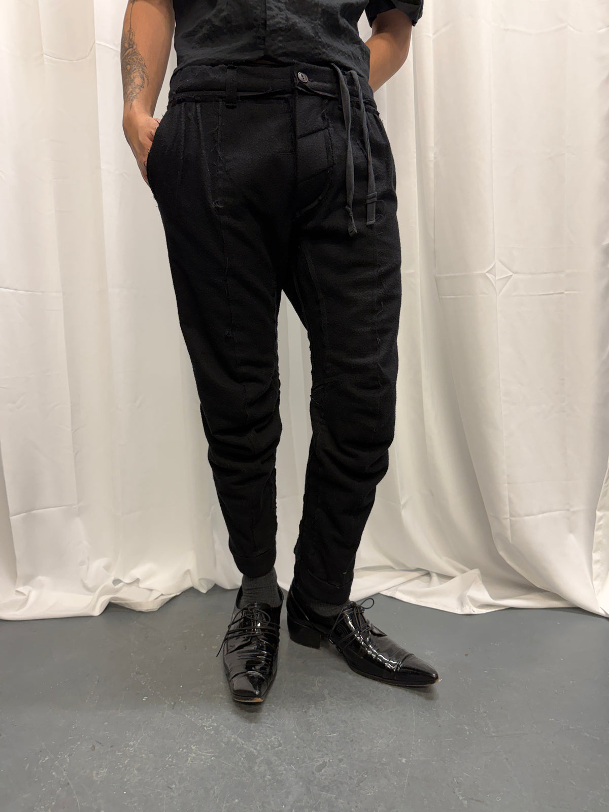 Takahiro Miyashita The Soloist AW15 Wool + Leather Articulated 3D Twist Trouser