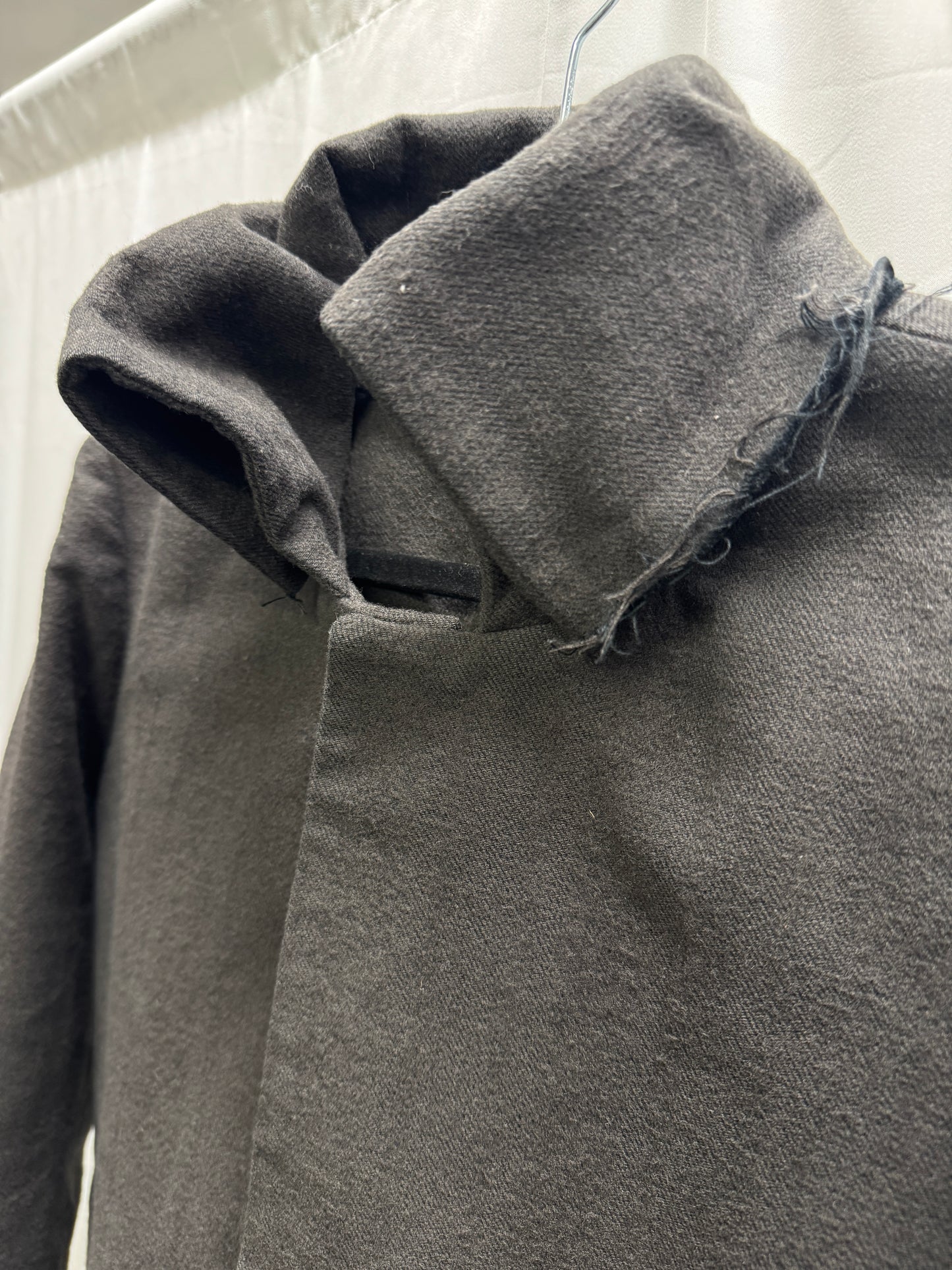 s/stere thick cashmere blend wing collar split coat