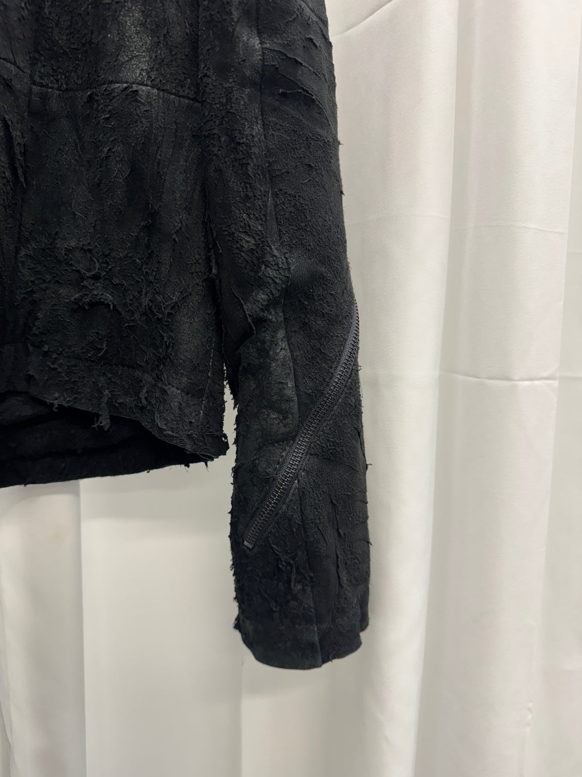 Barbara í Gongini Reverse Sheepskin Asymmetrical Leather Jacket