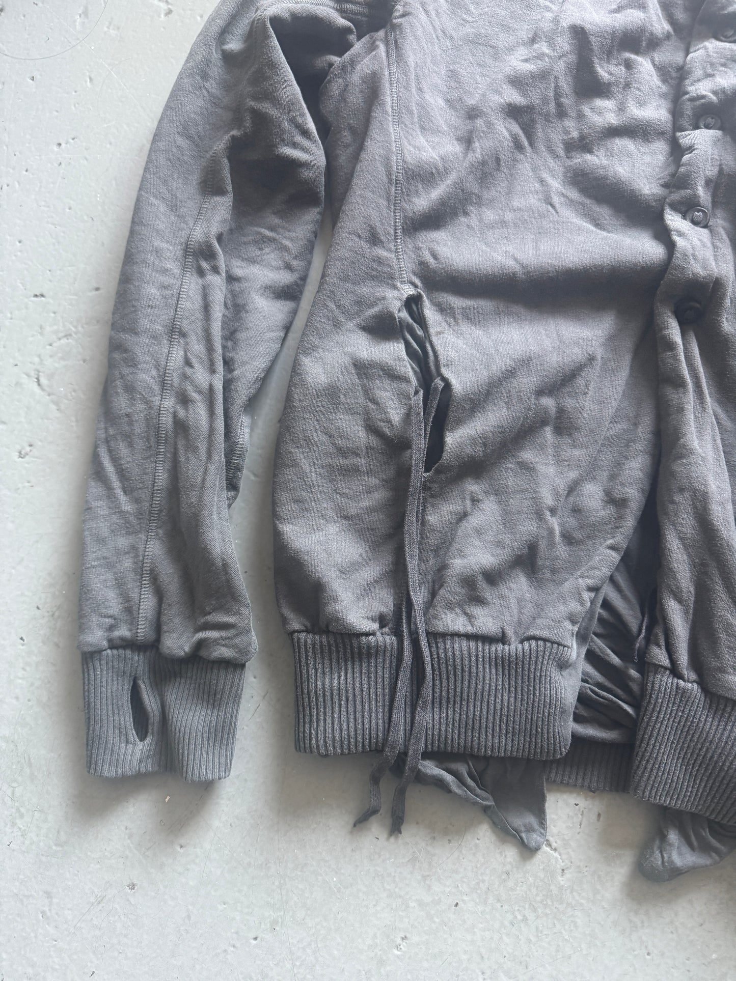 boris bidjan saberi aw09 curved button hoodie
