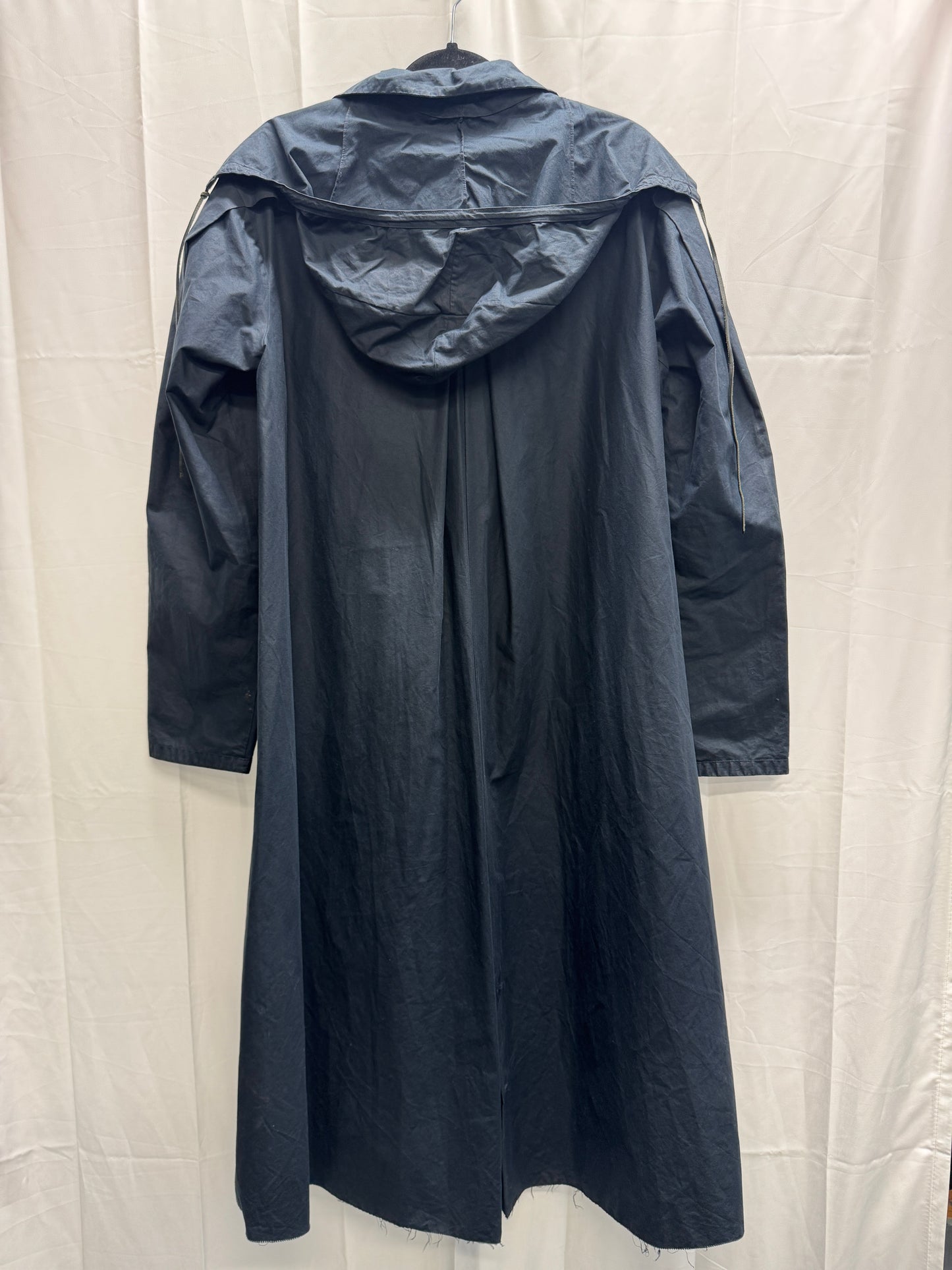 m.a+ waxed one piece hooded mac coat