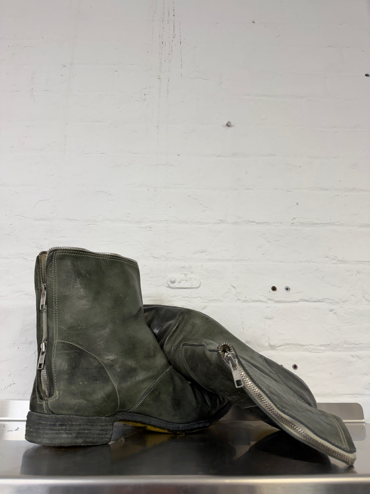 Carol Christian Poell Horse Leather Full Zip Boots (43)