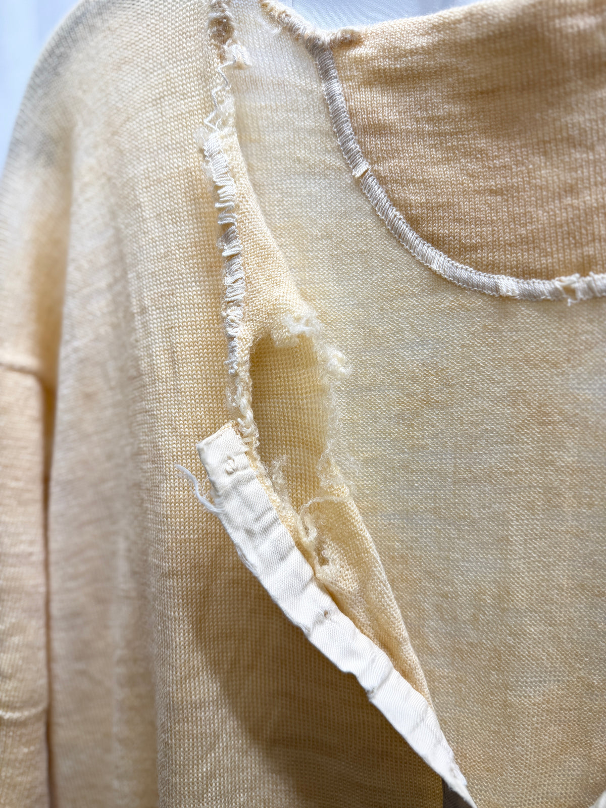 WW1 Era Lambswool Torn Henley Top (S/M)