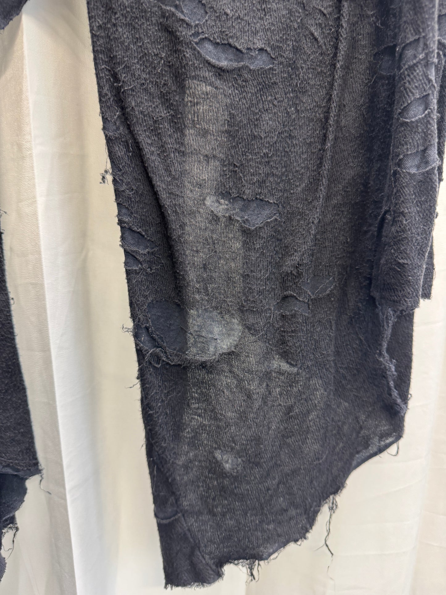 obscur double layered peeling knit jacket