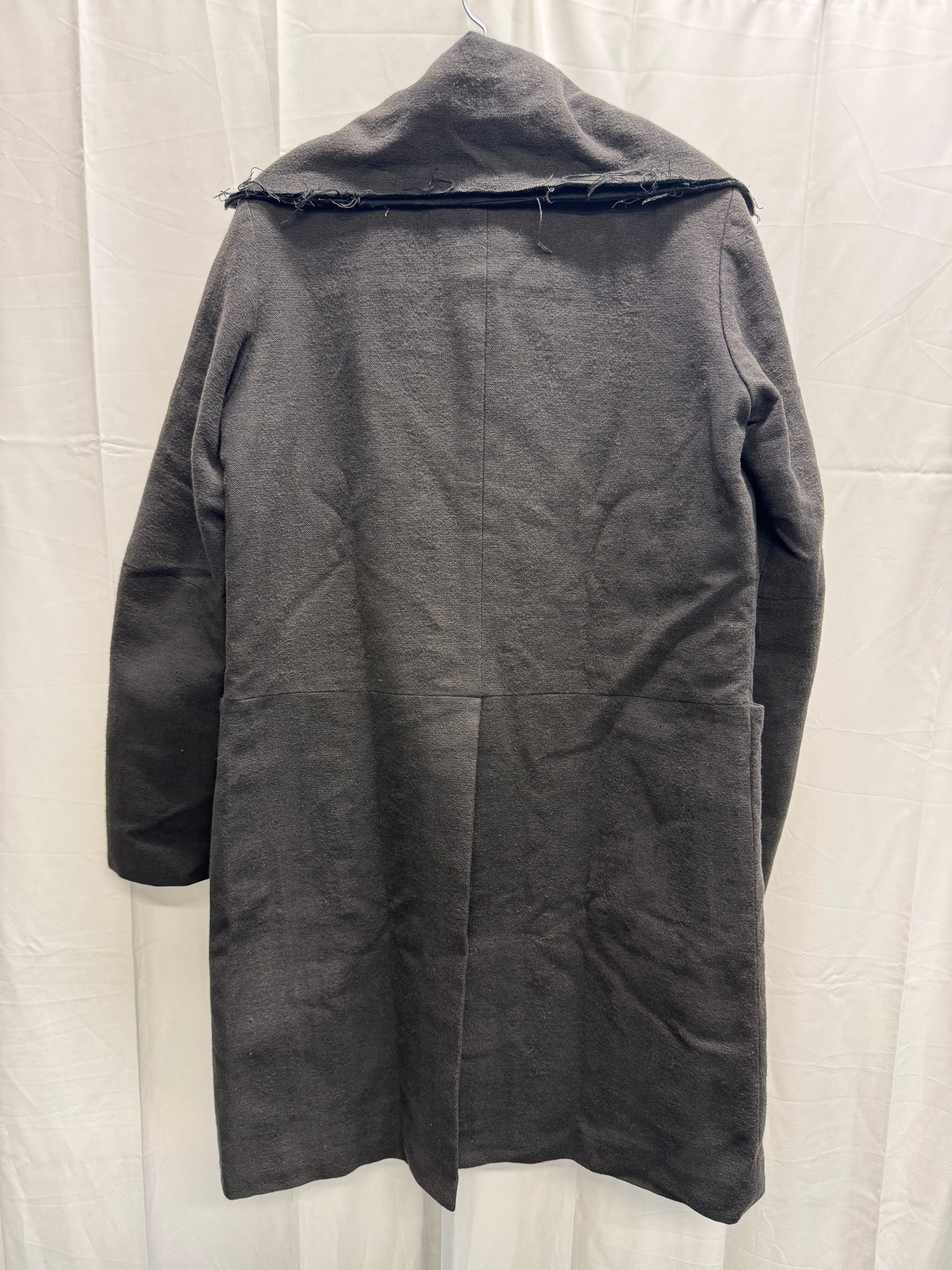 s/stere thick cashmere blend wing collar split coat