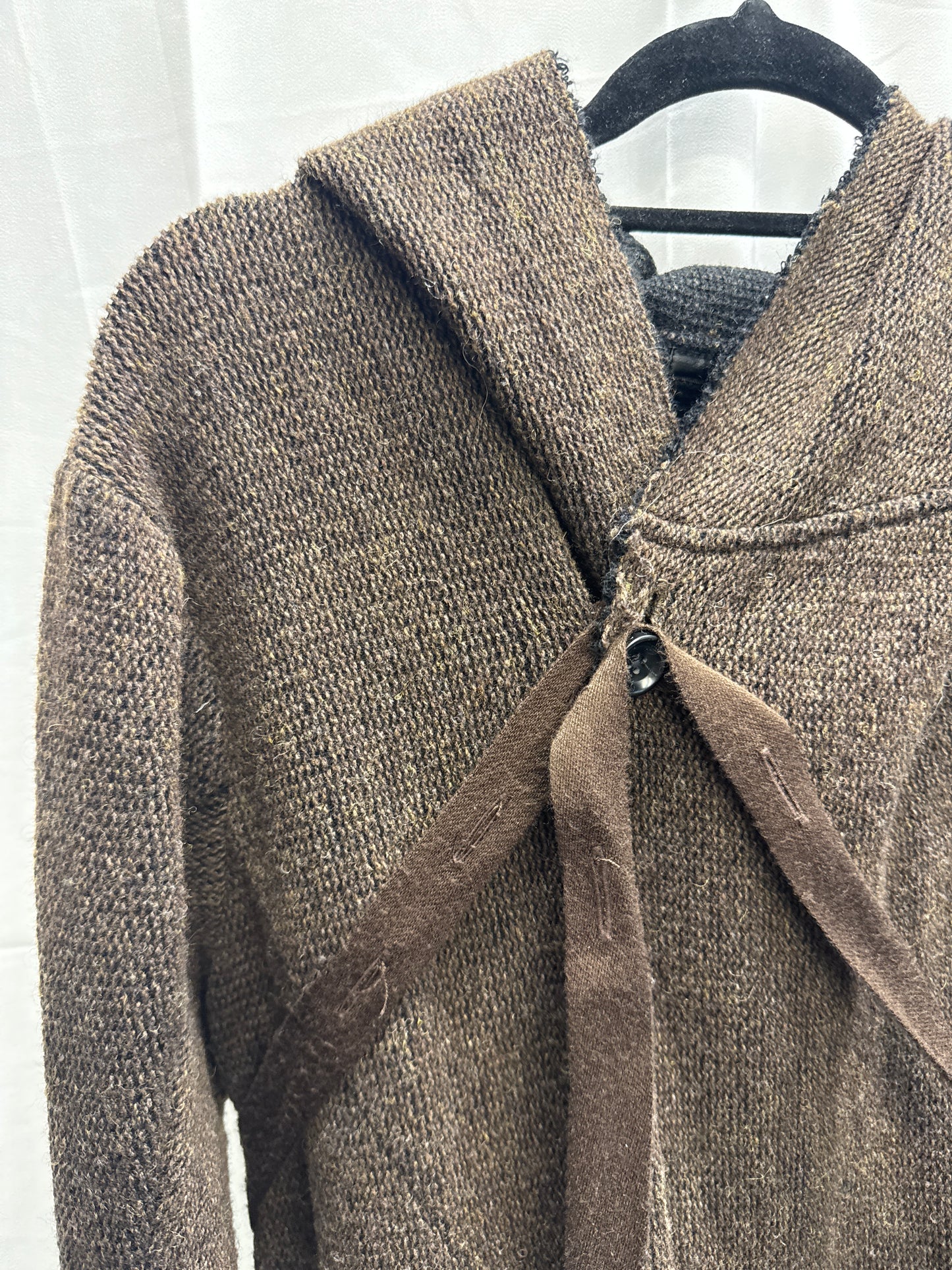 gene par yukio mishiba knit strap hooded jacket