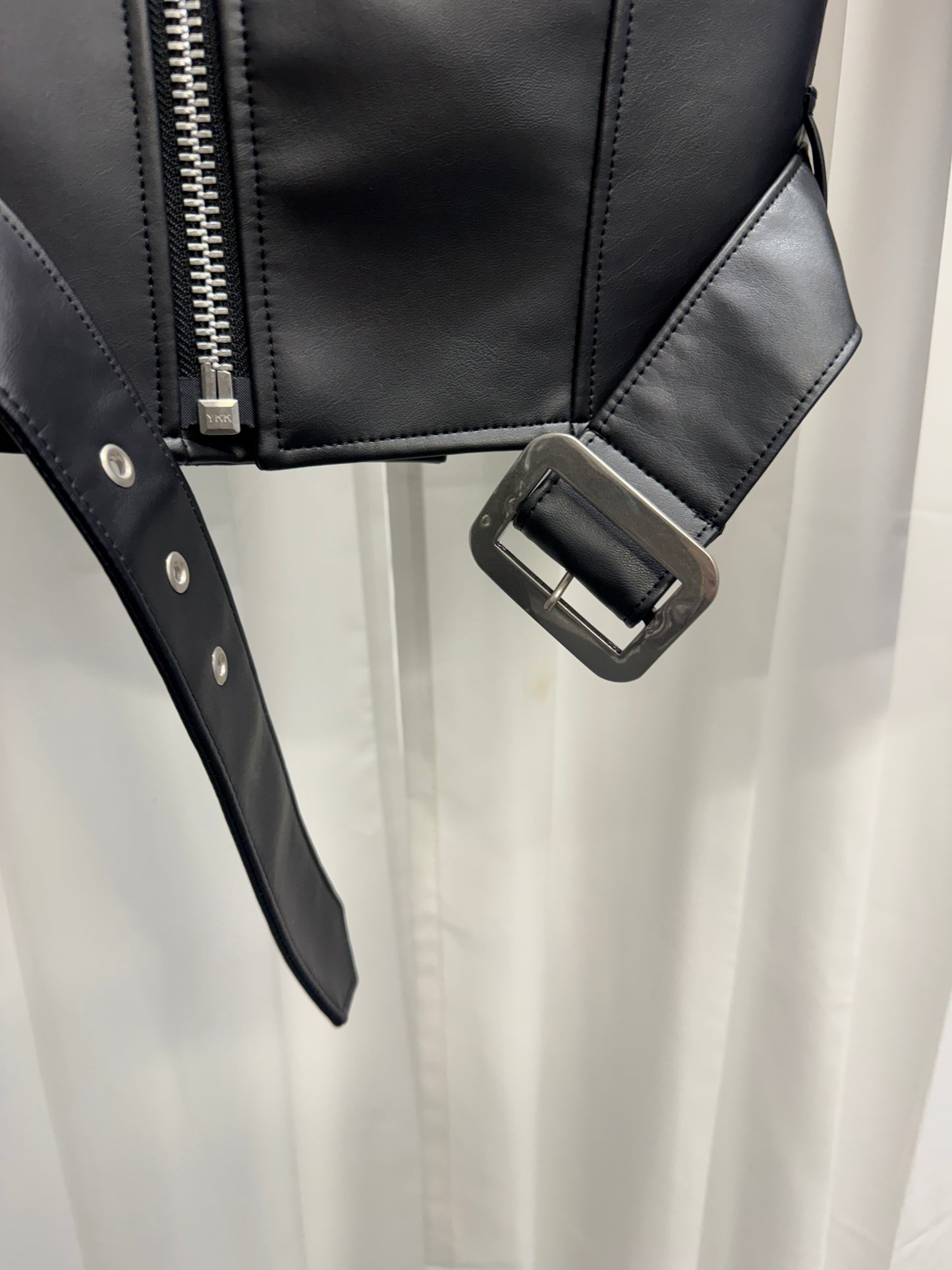 Junya Watanabe AW25 Pleather Rib Insert Moto Jacket