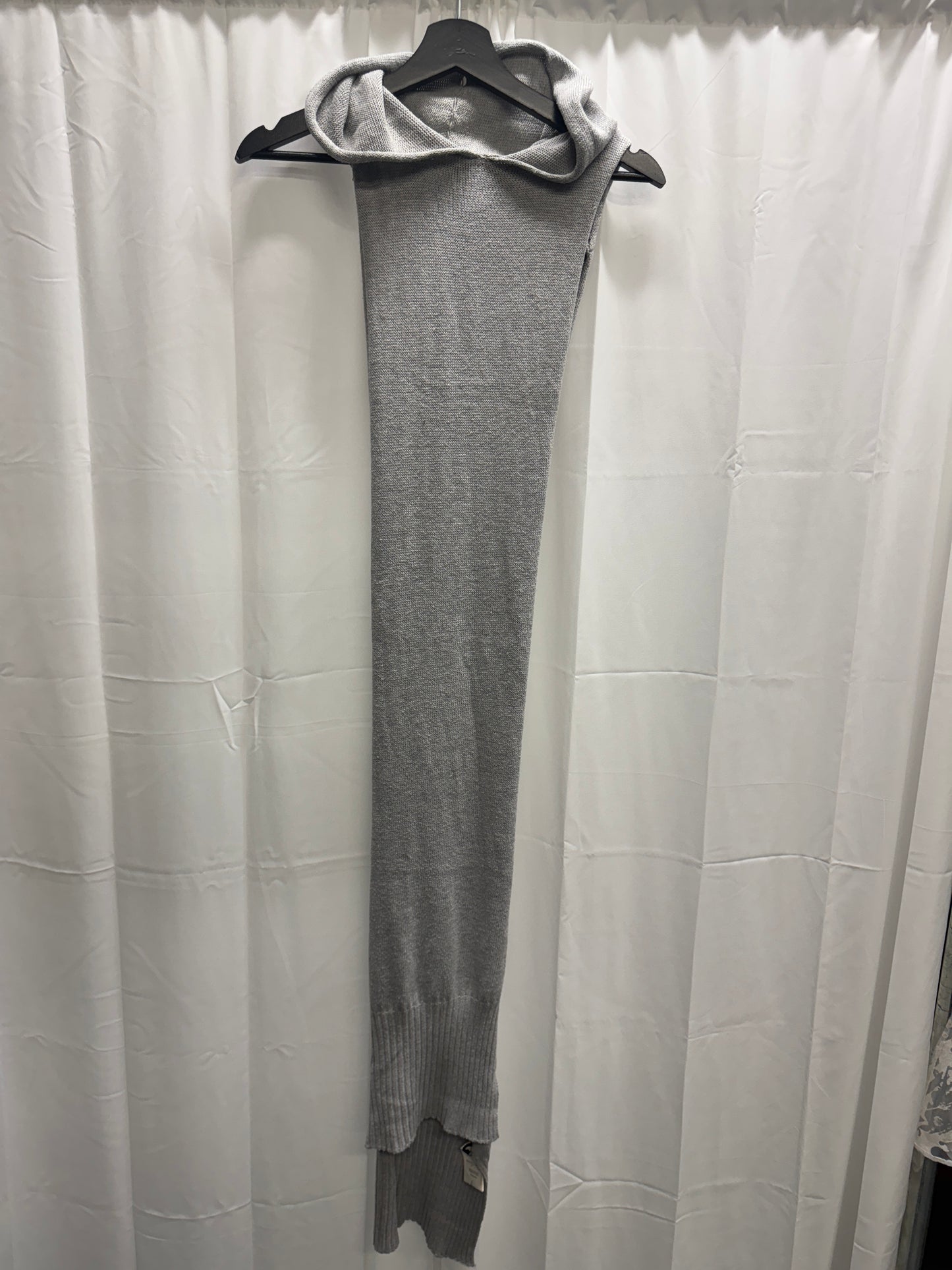 Rick Owens Grey Knit Scarf Hooded Vest