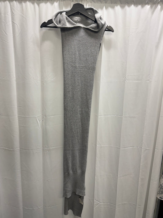 Rick Owens Grey Knit Scarf Hooded Vest