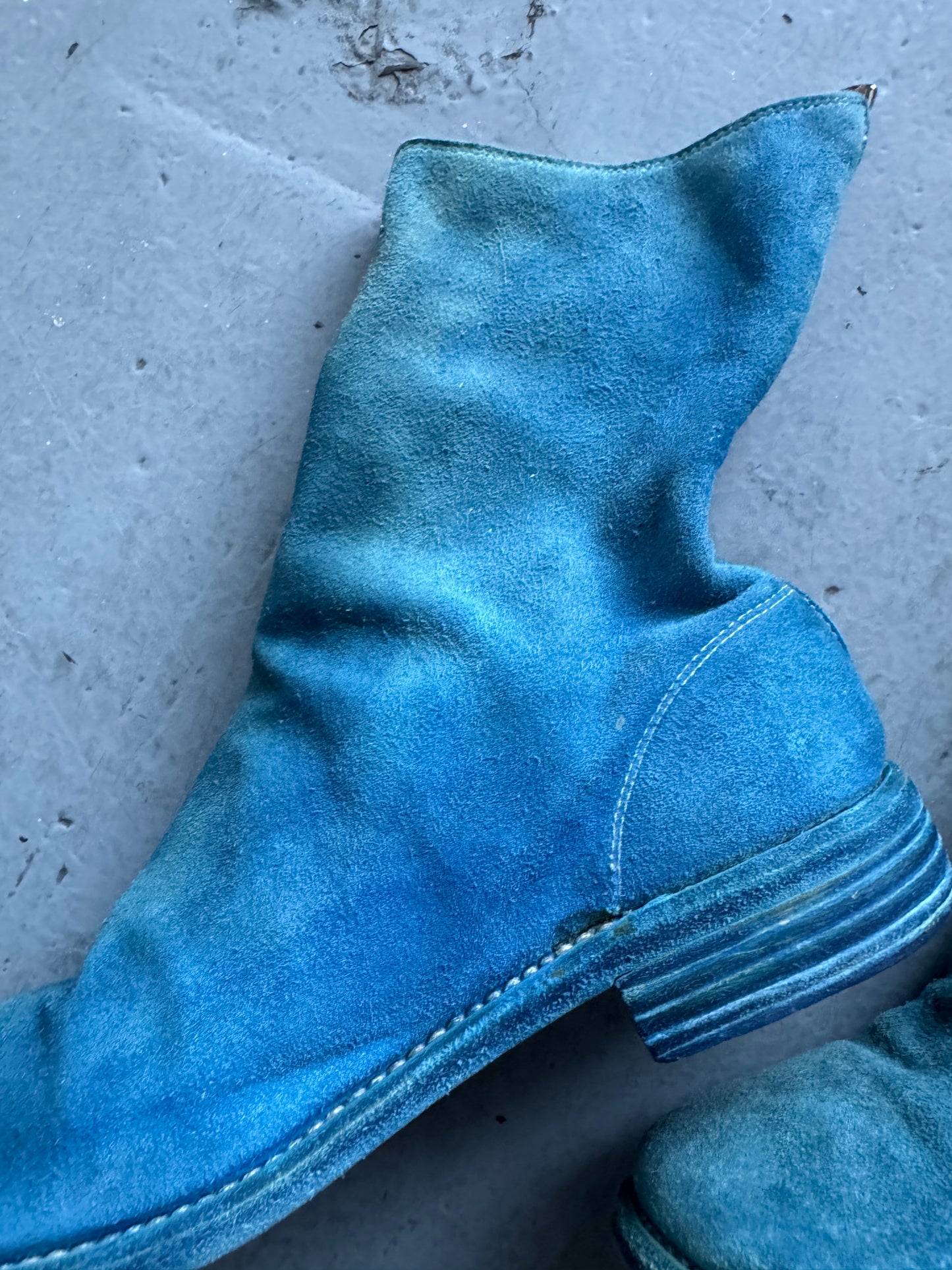 guidi blue reverse leather backzip boots