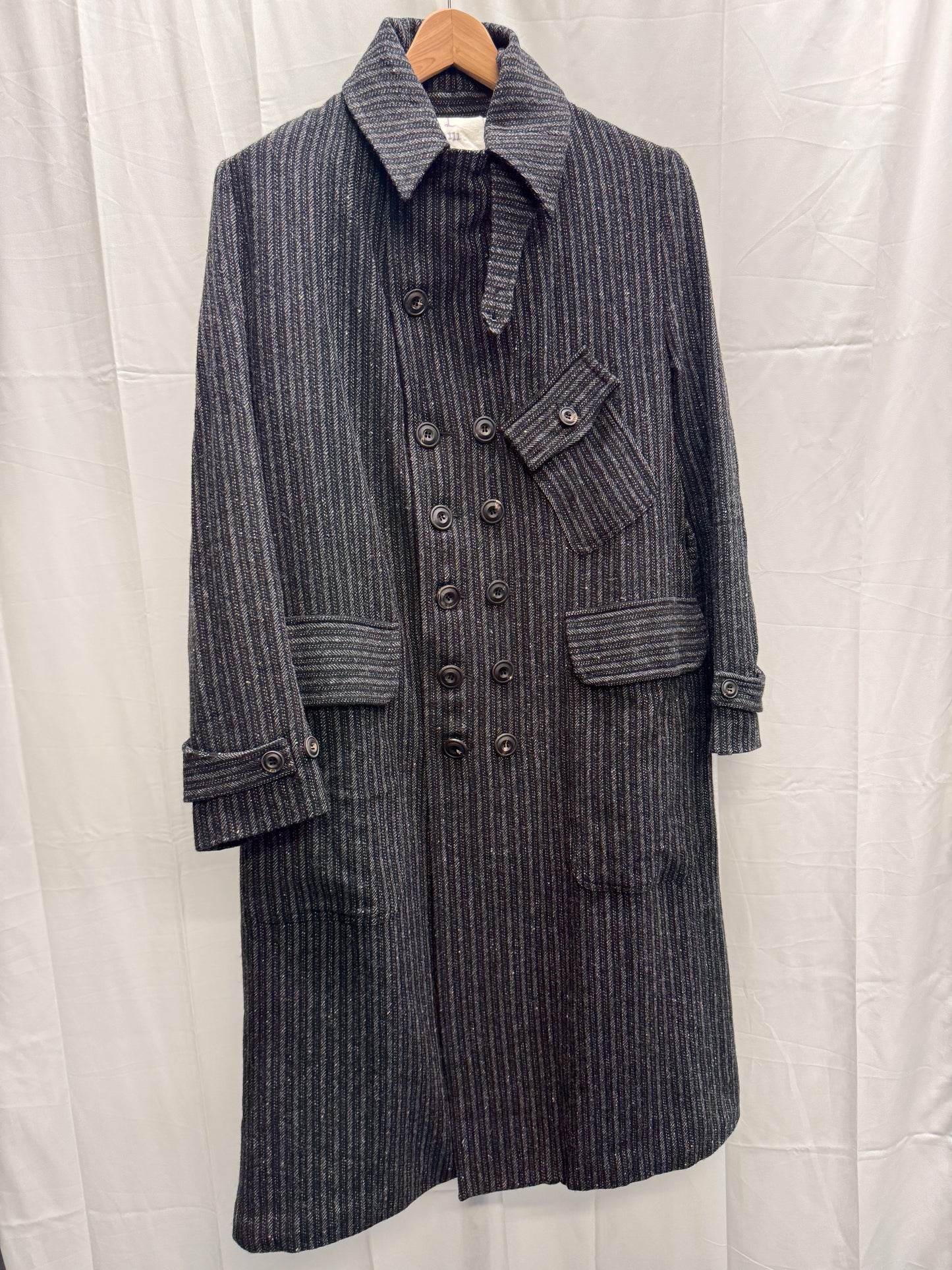 John Alexander Skelton CVIII Long Double Button High Neck Wool Coat