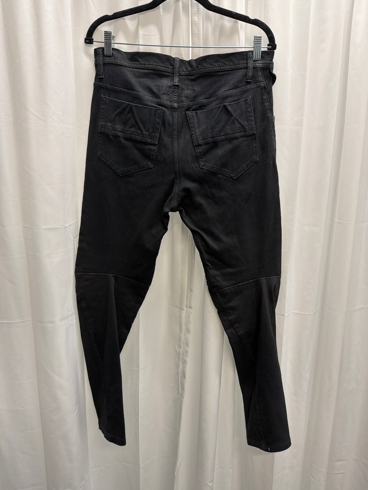 Julius 7 Permanent Collection Gas Rider Moto Waxed Twisted Jeans (S)