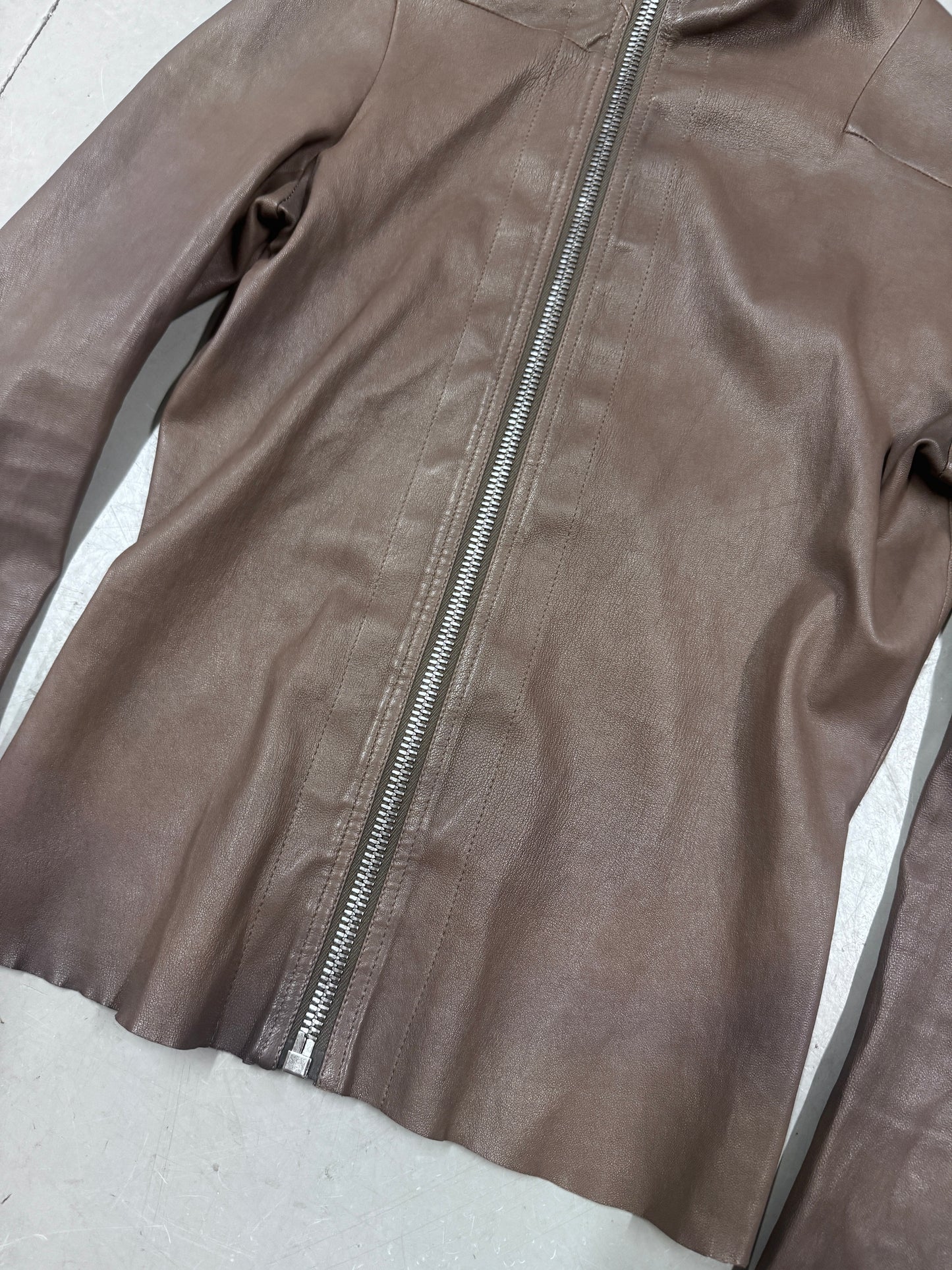 Rick Owens EDFU Stretch Leather Mollino Jacket